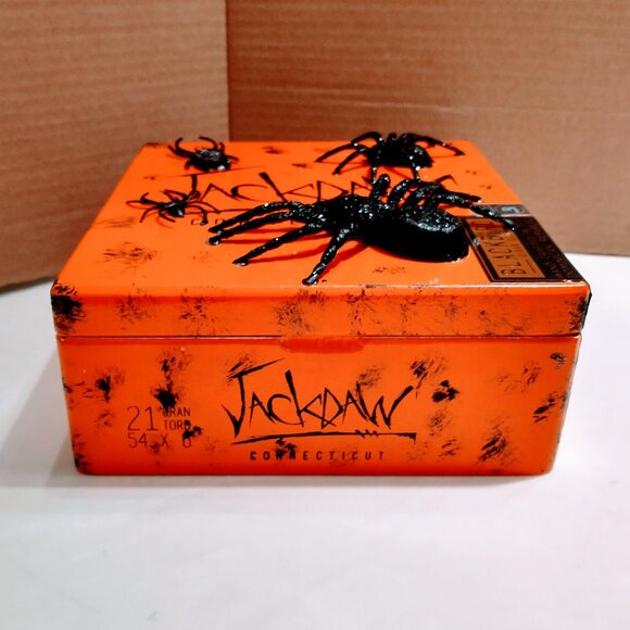 Suenos de Saundra Upcycled Collection, Blackbird JackDaw Cigar Box Decor /Storag - Picture 4 of 15